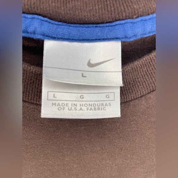 NIKE Vintage 90s Y2K Brown Embroidered Logo‎ Tee | Large - Picture 4 of 11